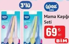 WEE BABY MAMA KAŞIĞI SETİ 3'LÜ